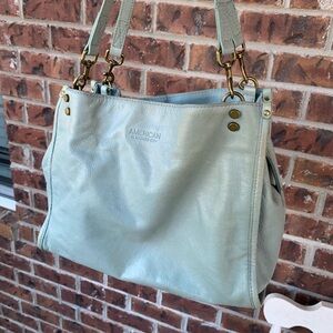 American Leather Co. Mint Green Shoulder Bag with Dual Straps